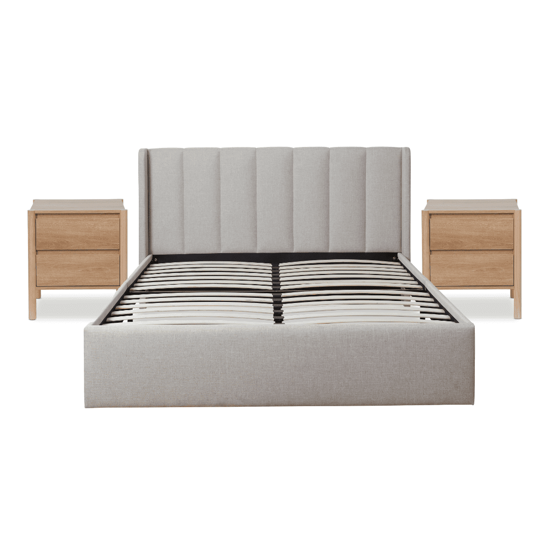 Quinn Natural Three Piece Bedroom Set