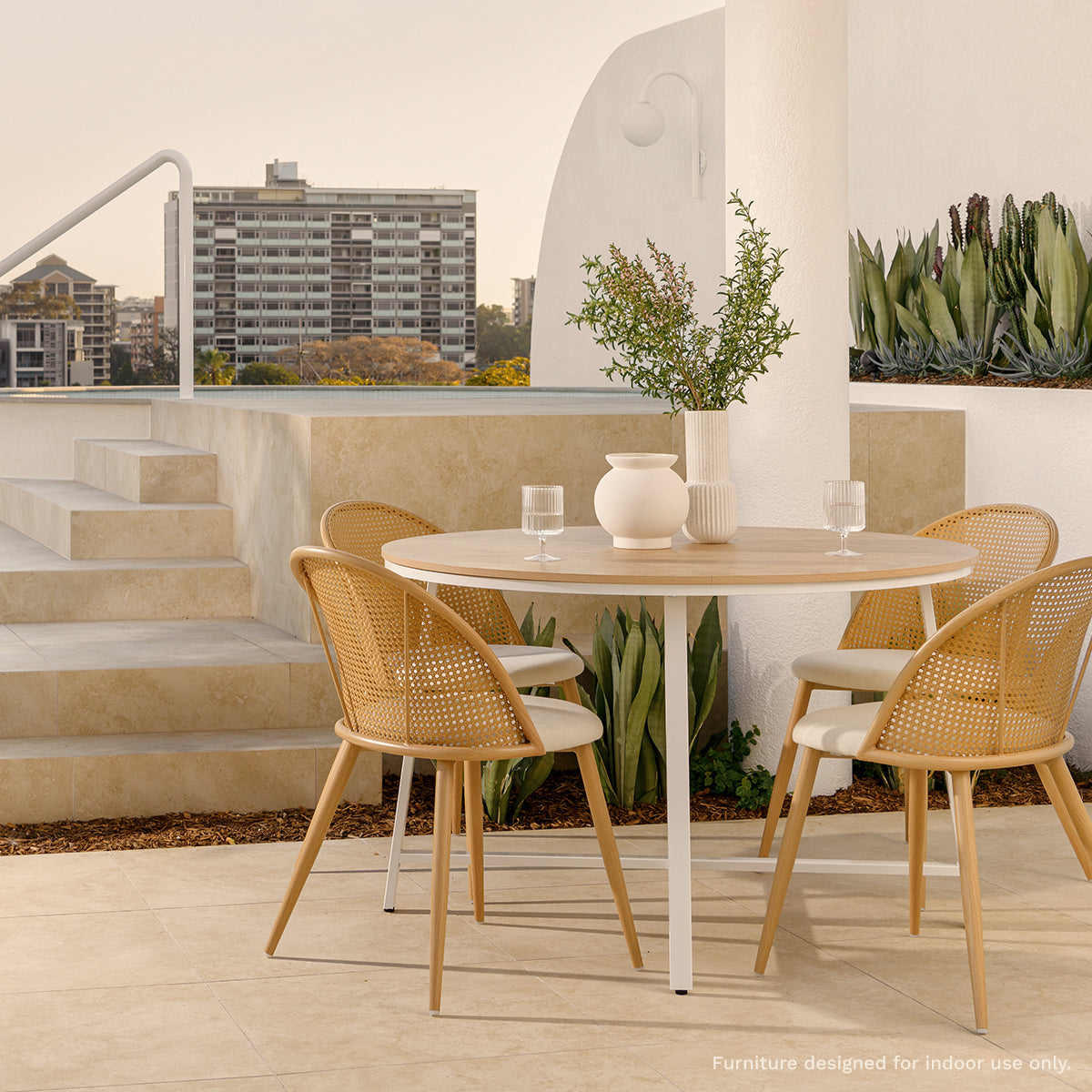 Reese 4 Seater Dining Table - White