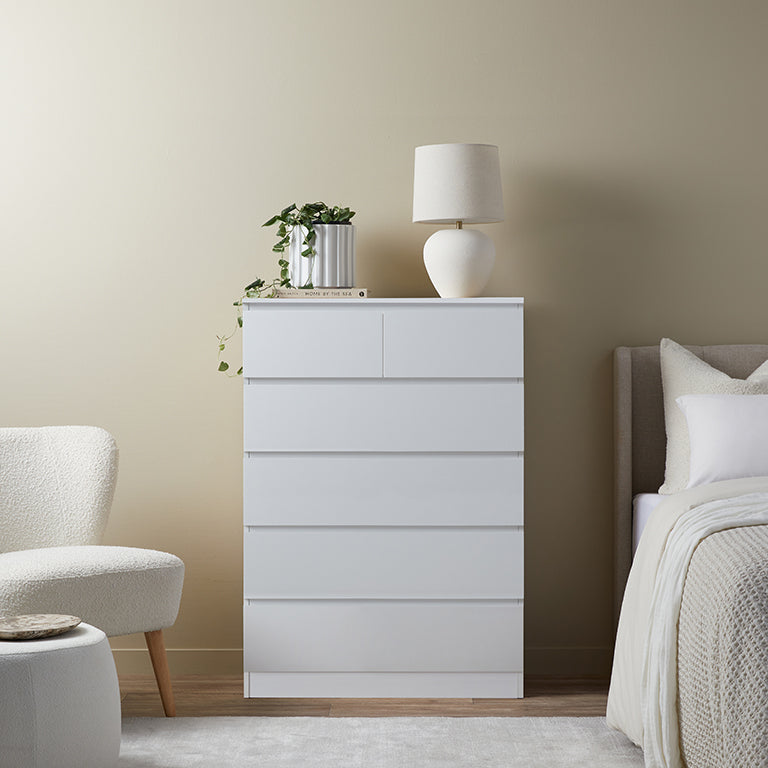 Jolt Tallboy Drawers - White