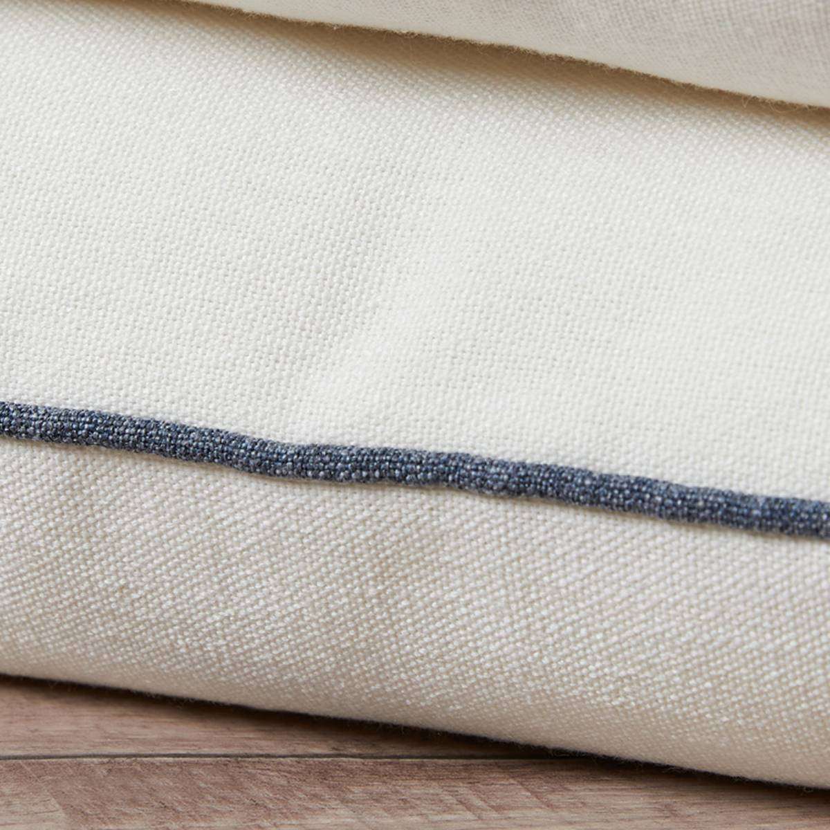 Mocka Piped Cushion - White/Navy - Mocka New Zealand