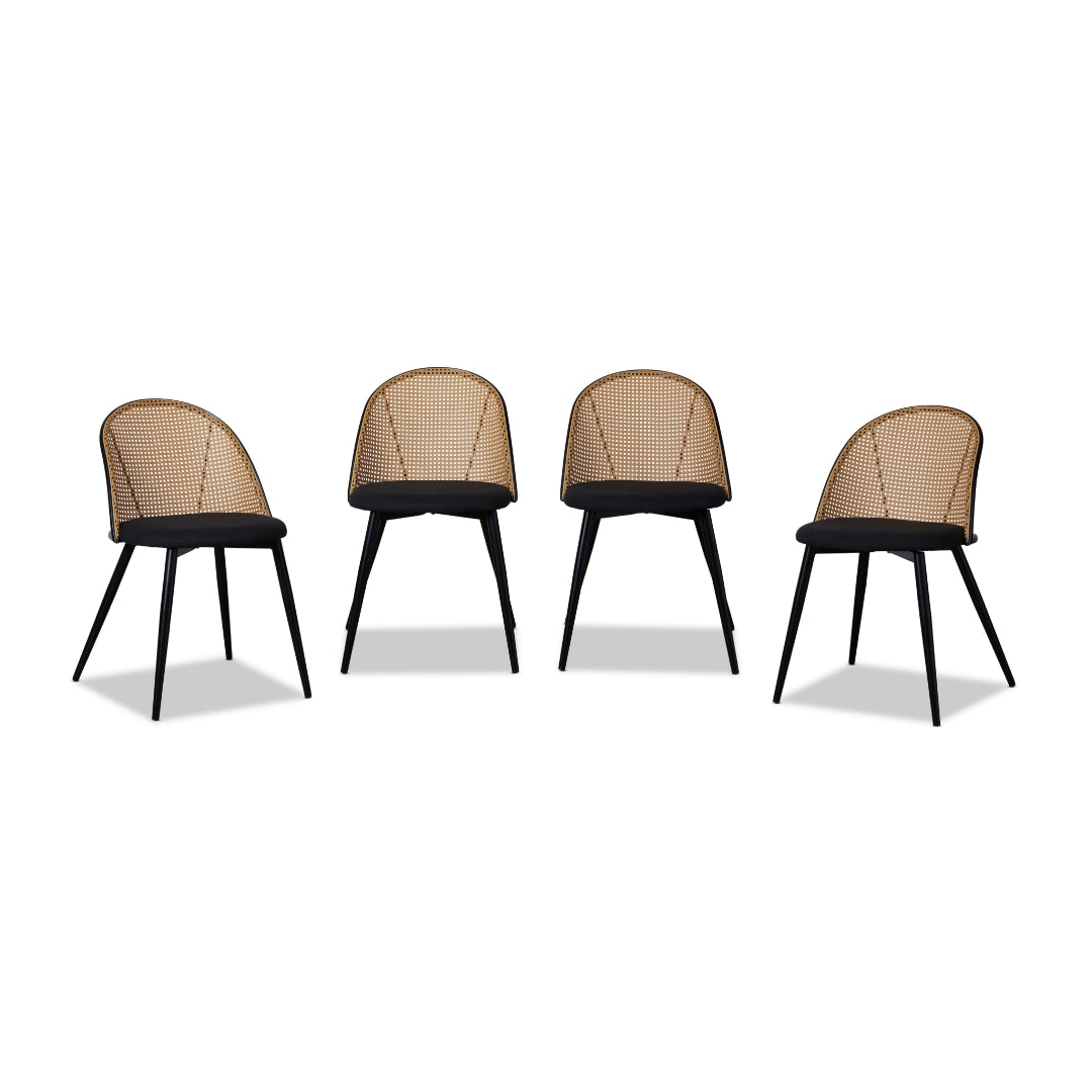 Avila Dining Chair - Black Set of Four Bundle - Mocka New Zealand