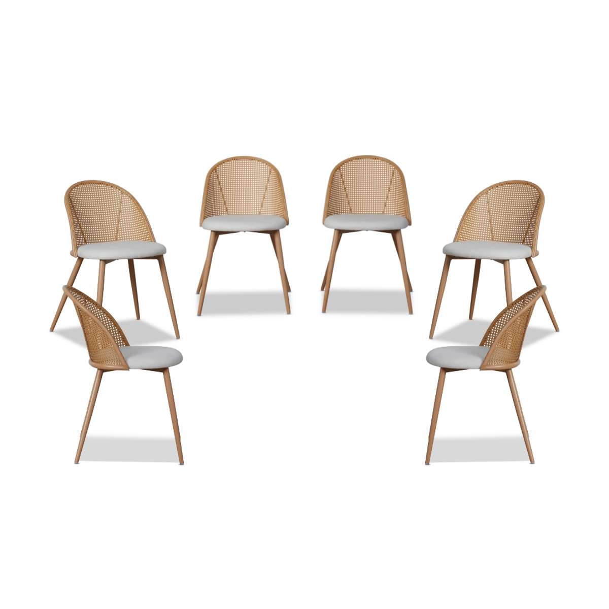 Avila Dining Chair - Natural Set of Six Bundle - Mocka New Zealand