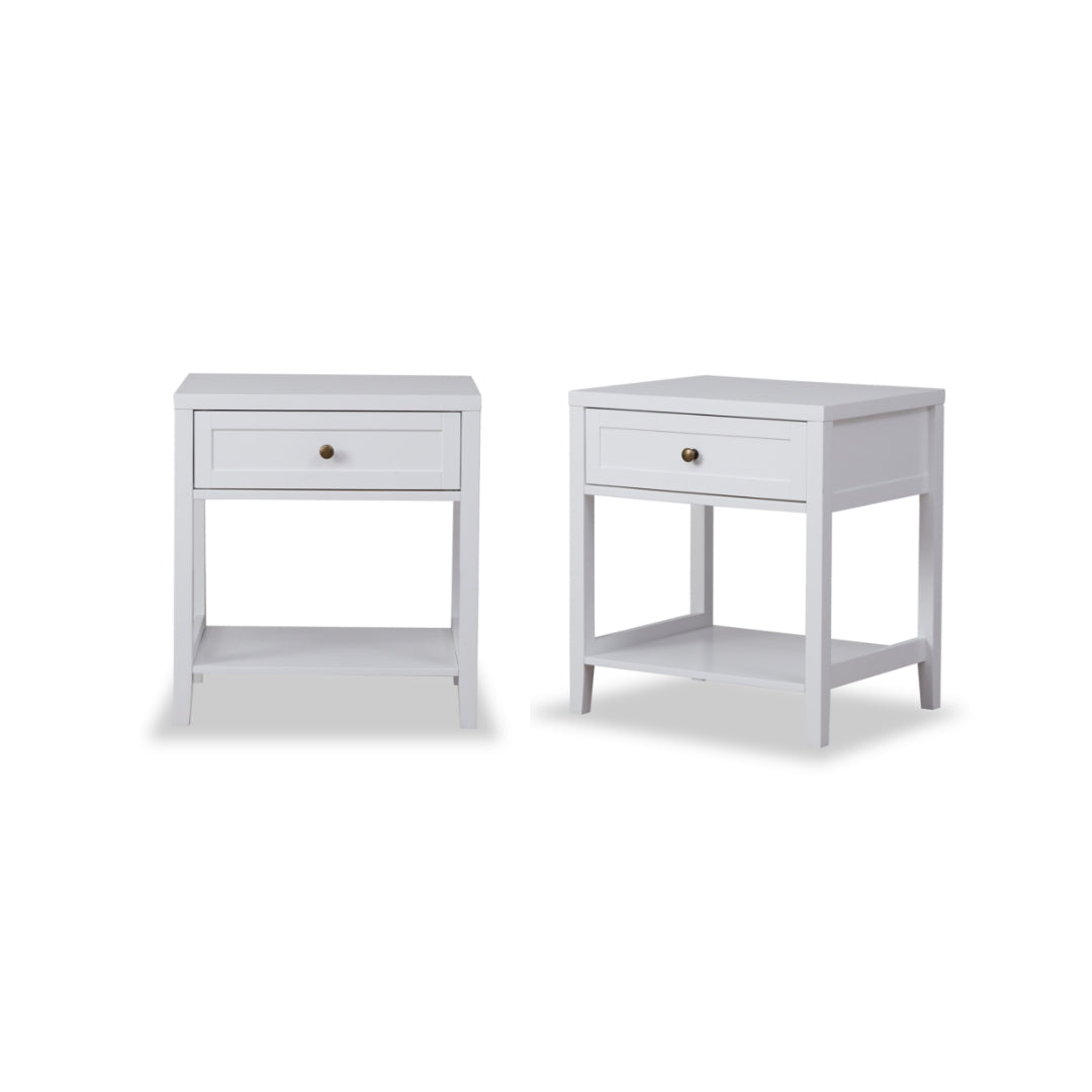 Cove Bedside Table - White Bundle - Mocka New Zealand