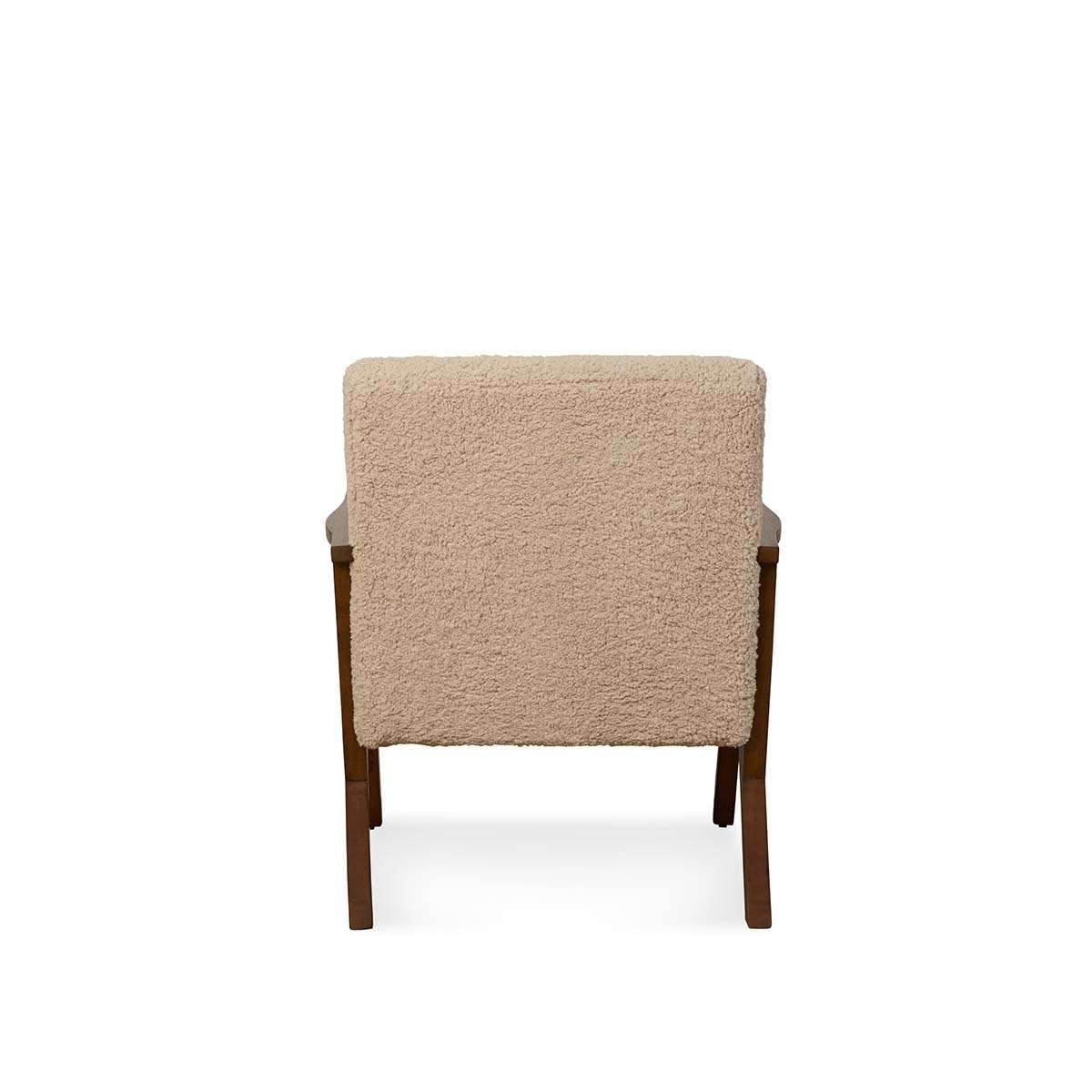 Ray Teddy Occasional Chair - Beige/Walnut - Mocka New Zealand