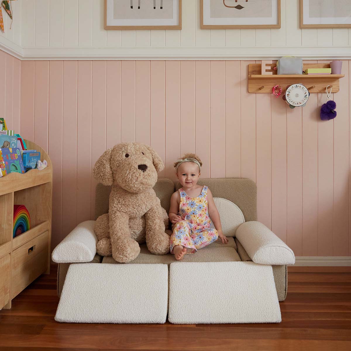 Modular Play Sofa - Cream/Beige Boucle - Mocka New Zealand