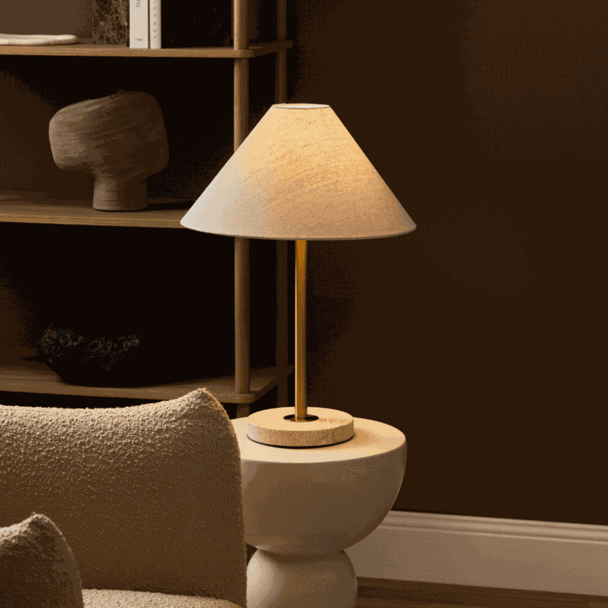 Phoebe Travertine Lamp - Chic Home Decor | Mocka Phoebe Travertine Lamp - Chic Home Decor | Mocka