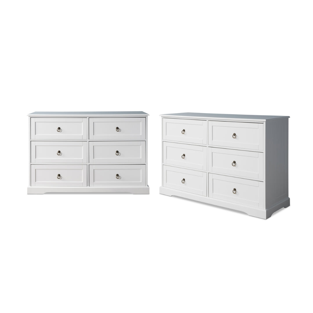 Hamptons Six Drawer - Wide Bundle - Mocka New Zealand