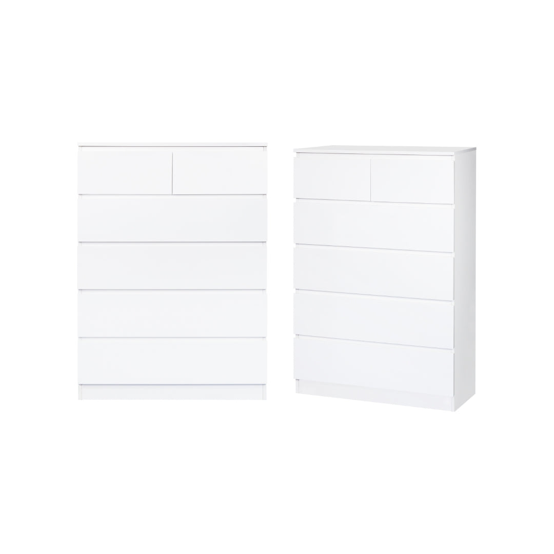 Wrath Drawers Jolt Tallboy Drawers - White Bundle | Mocka