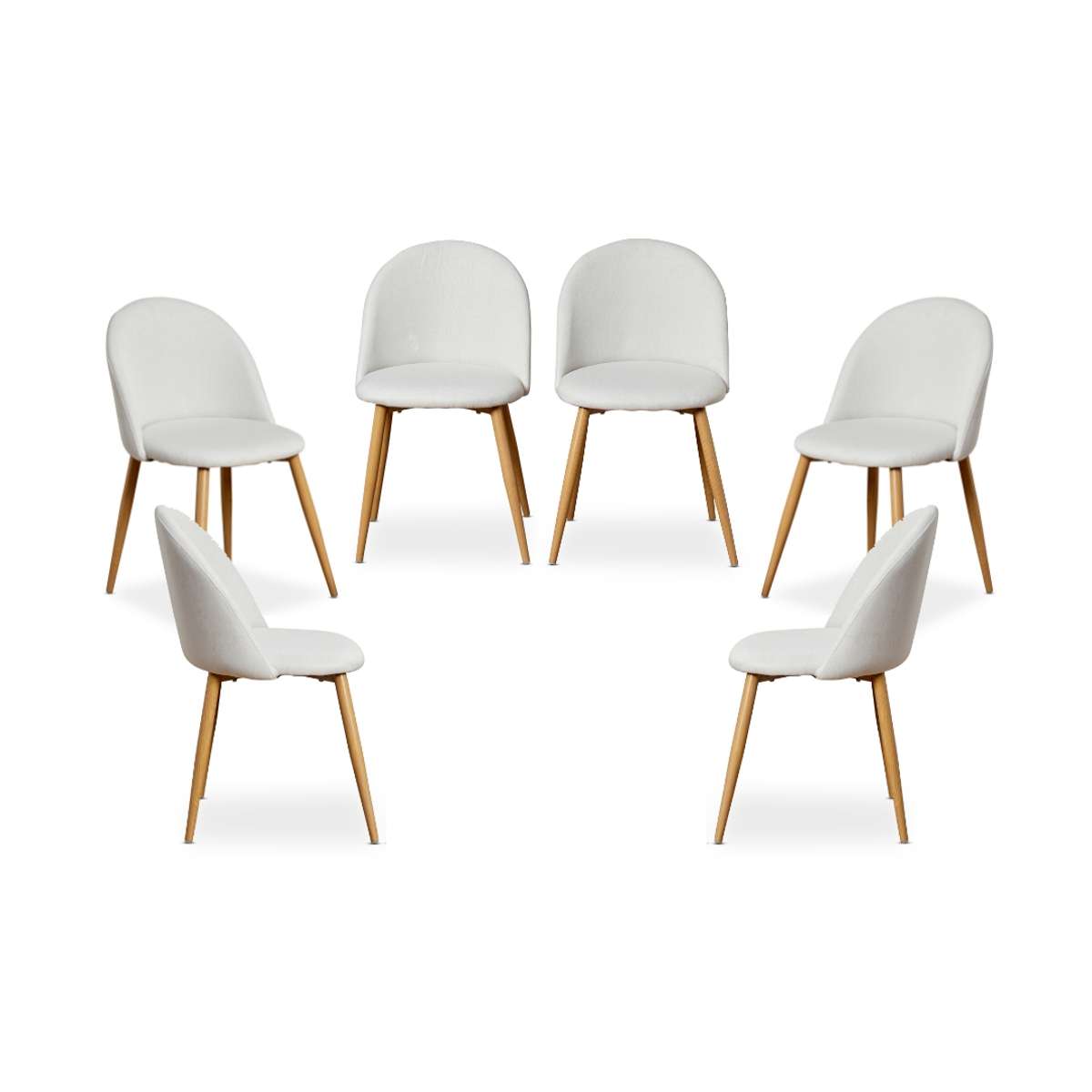 Londyn Dining Chairs - Natural Set of Six Bundle - Mocka New Zealand
