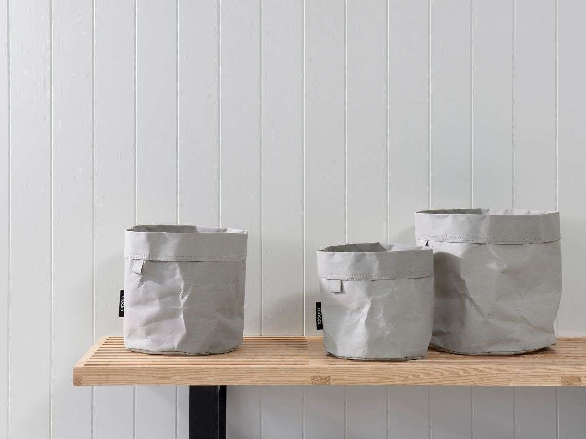 Etta Basket Set - Round - Grey - SECONDS - Mocka New Zealand