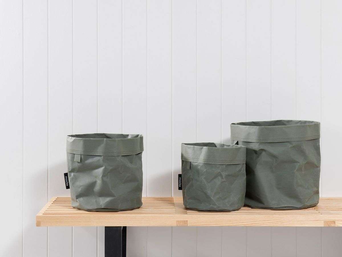 Etta Basket Set - Round - Khaki - SECONDS - Mocka New Zealand