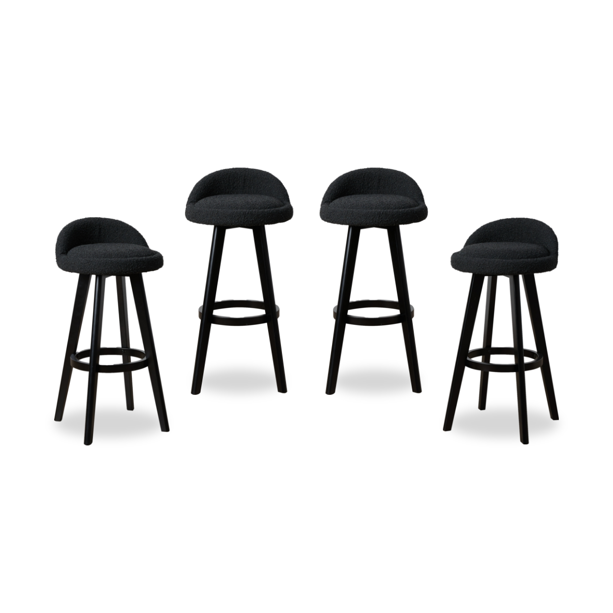 Jamie Bar Stool - Black Set of Four Bundle - Mocka New Zealand