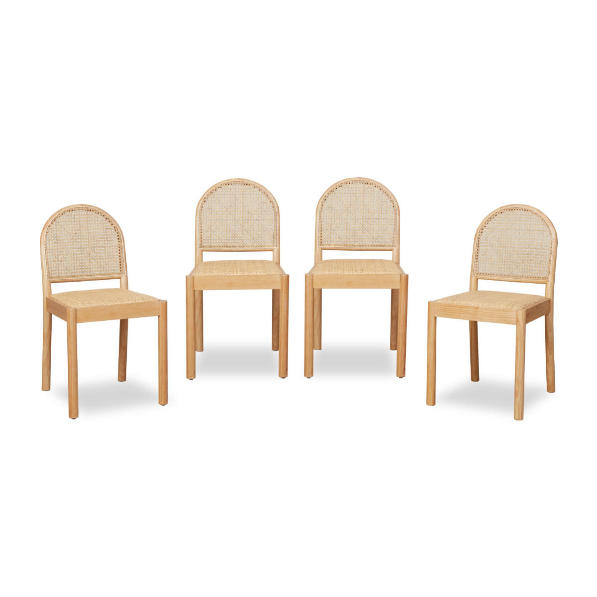 Mateo Dining Chair - Natural Set of Four Bundle - Mocka New Zealand