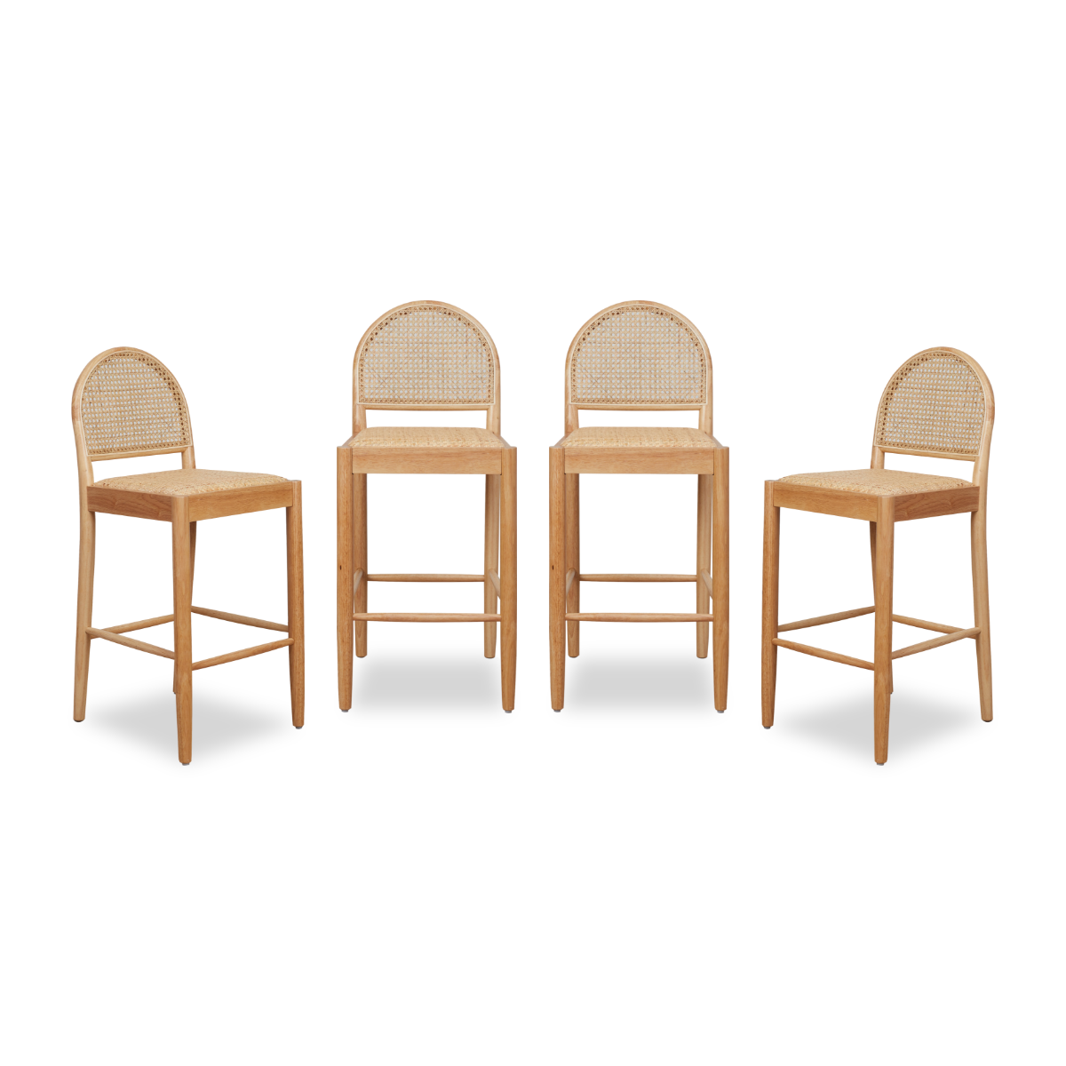 Mateo Bar Stool - Natural Set of Four Bundle - Mocka New Zealand