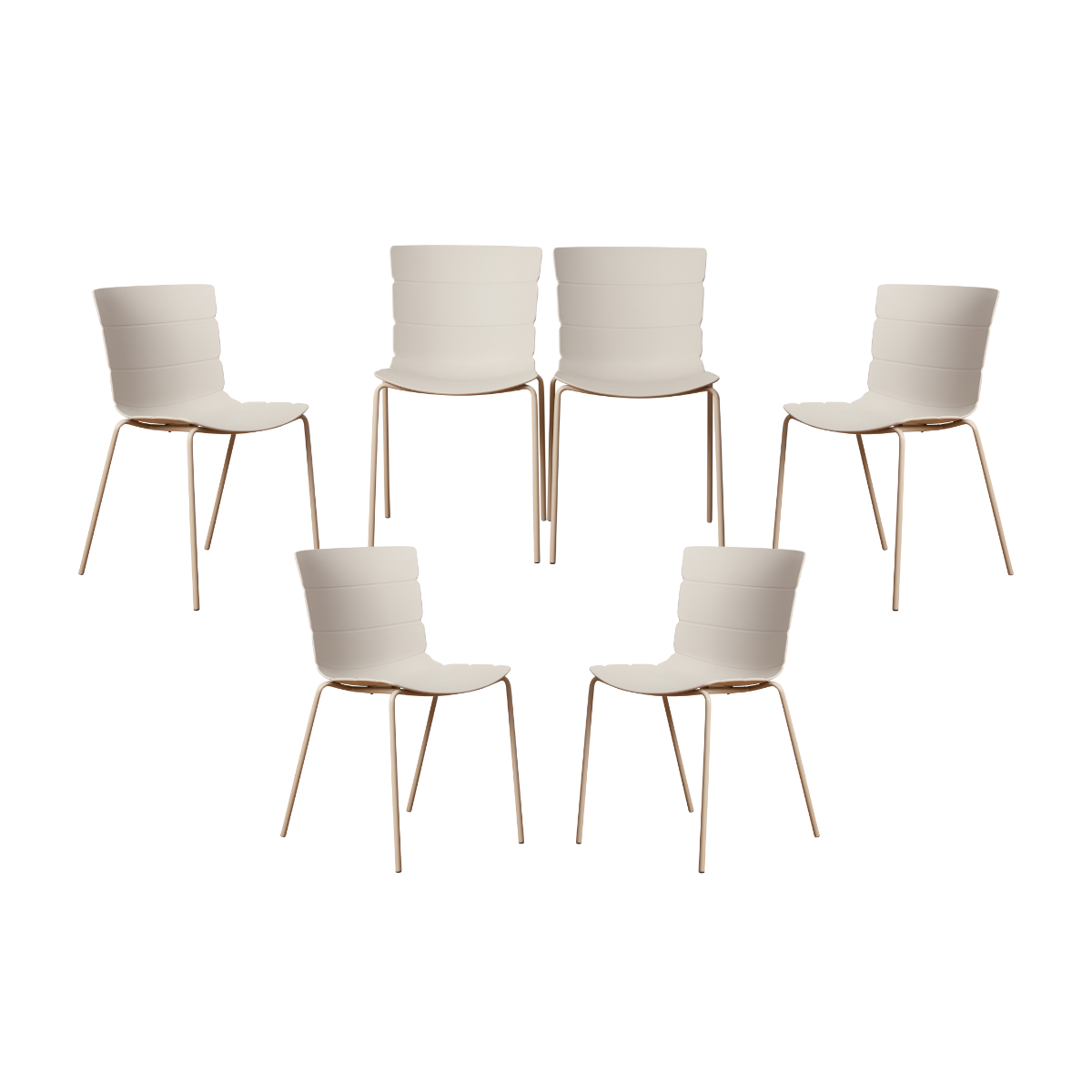 Ravello Outdoor Dining Chair - Beige Set Of Six Bundle - Mocka New Zealand