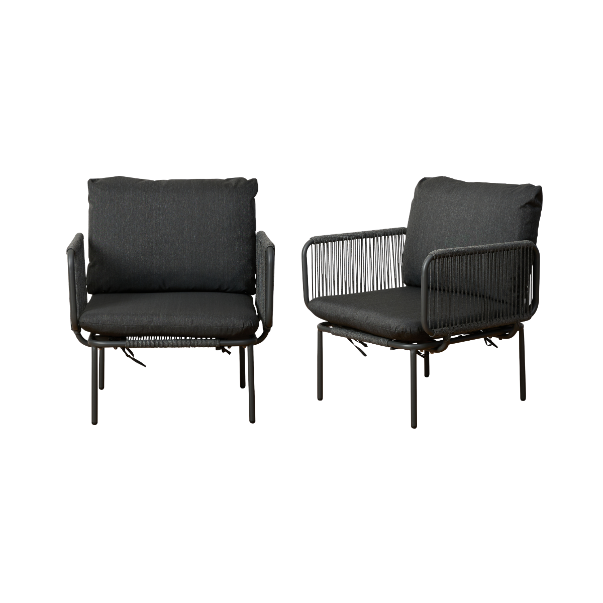 Sorrento Outdoor Armchair - Charcoal Set of Two Bundle - Mocka New Zealand