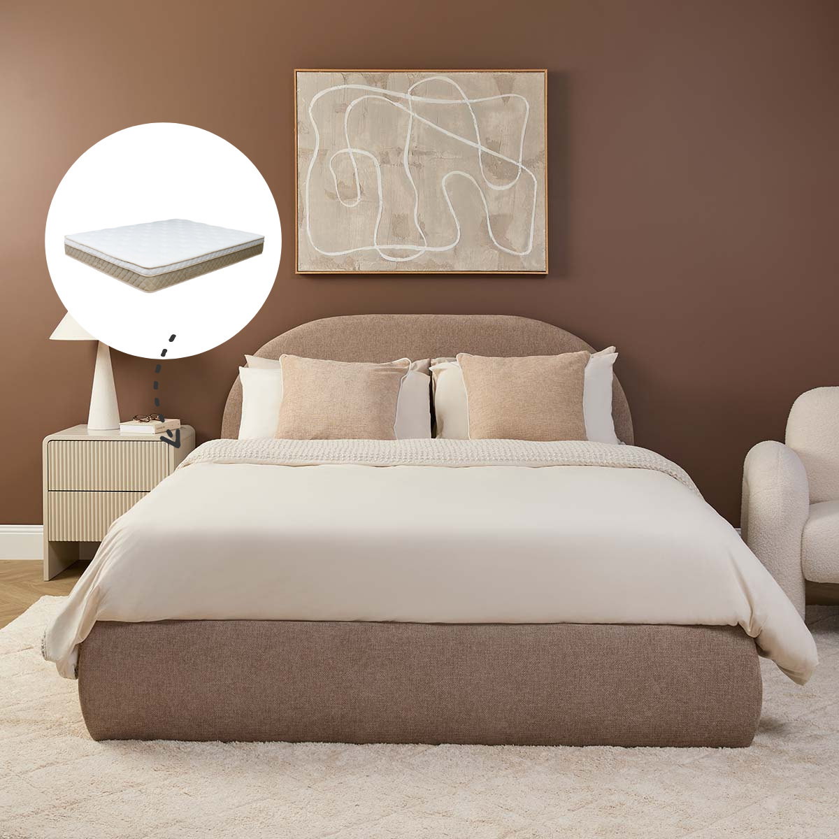 Tanner Storage Queen Bed and Bamboo Queen Mattress Bundle - Mocka New Zealand