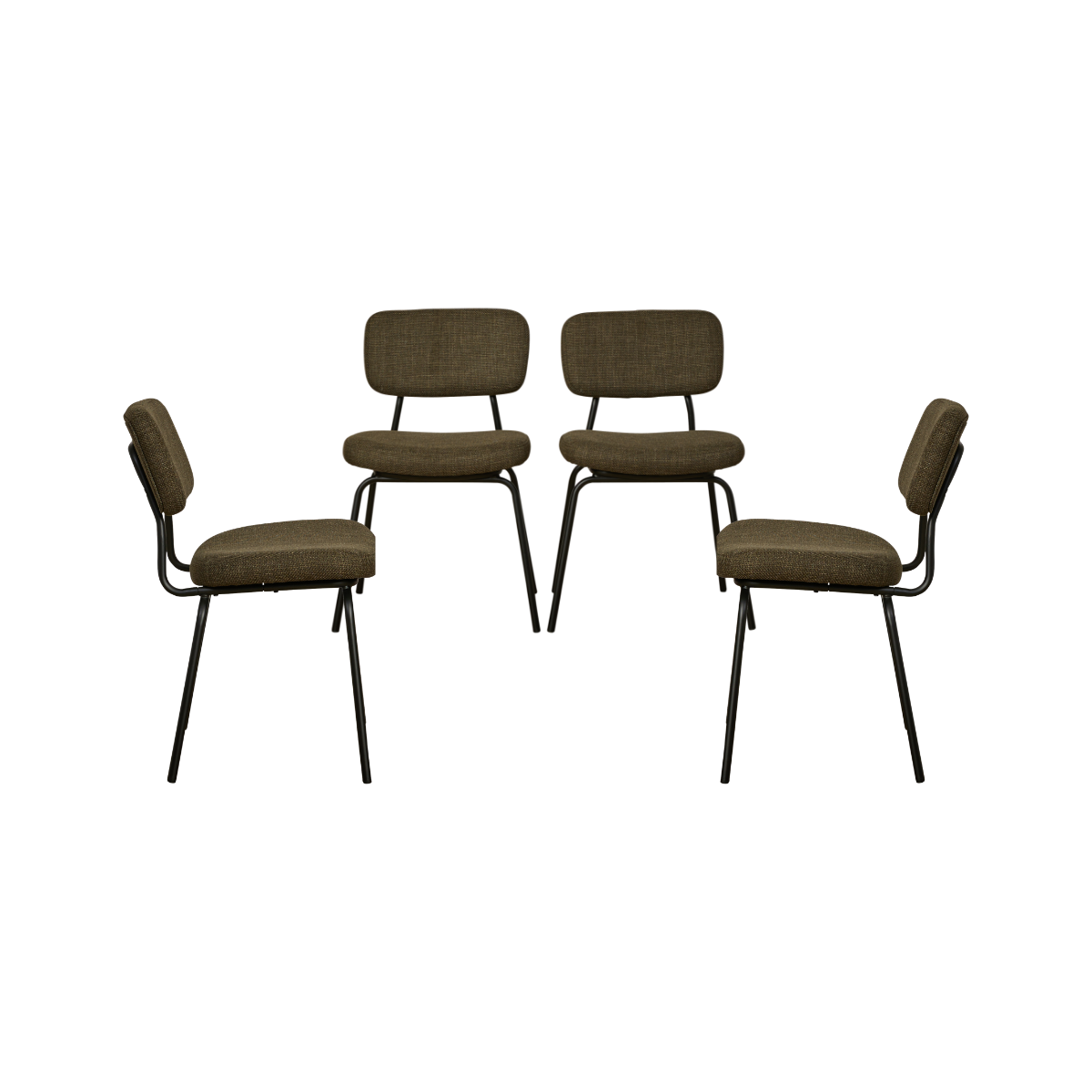 Albert Dining Chair Dark Green - Set of Four Bundle