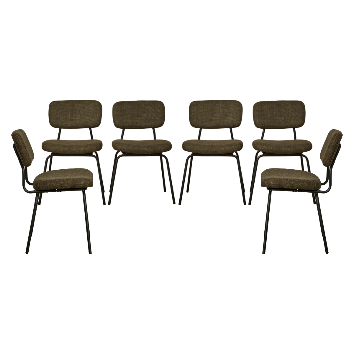 Albert Dining Chair Dark Green - Set of Six Bundle