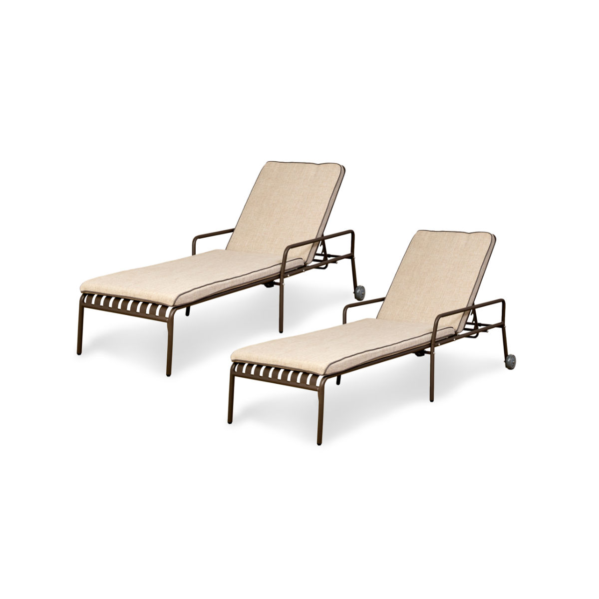 Palma Outdoor Sun Lounger Chocolate - Set of Two