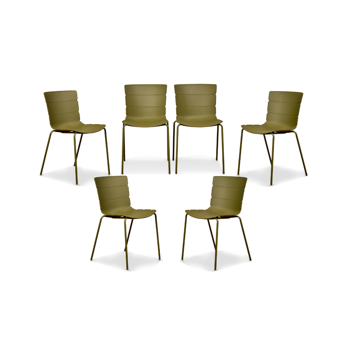 Ravello Outdoor/Indoor Dining Chair Olive - Set of Six Bundle