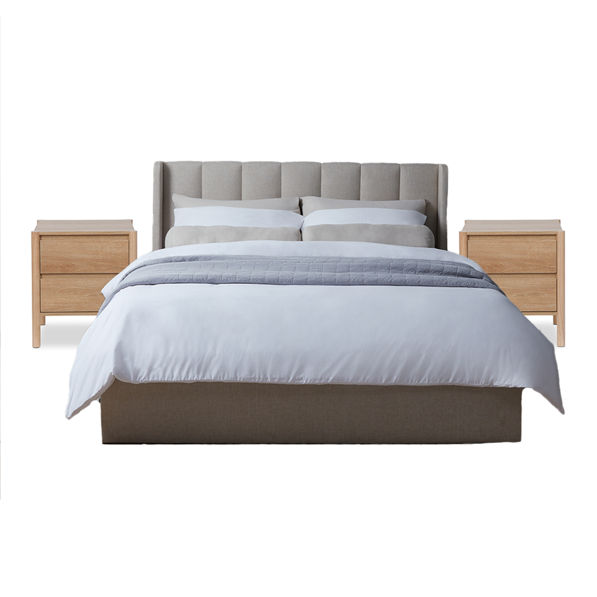 Quinn Natural Three Piece Bedroom Set - Mocka New Zealand