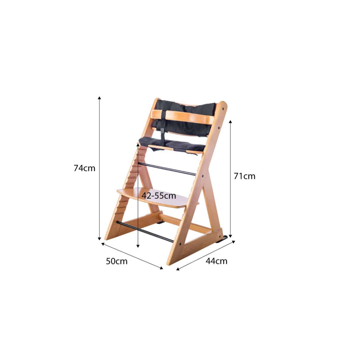 Soho Wooden Highchair - Natural - Mocka New Zealand