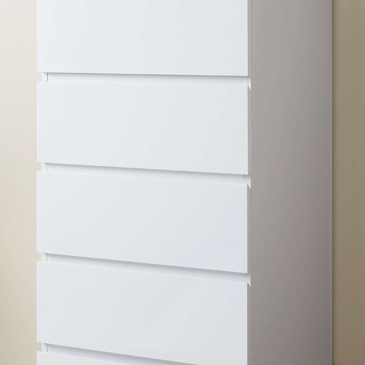 Jolt Six Drawer - Slim - White - Mocka New Zealand