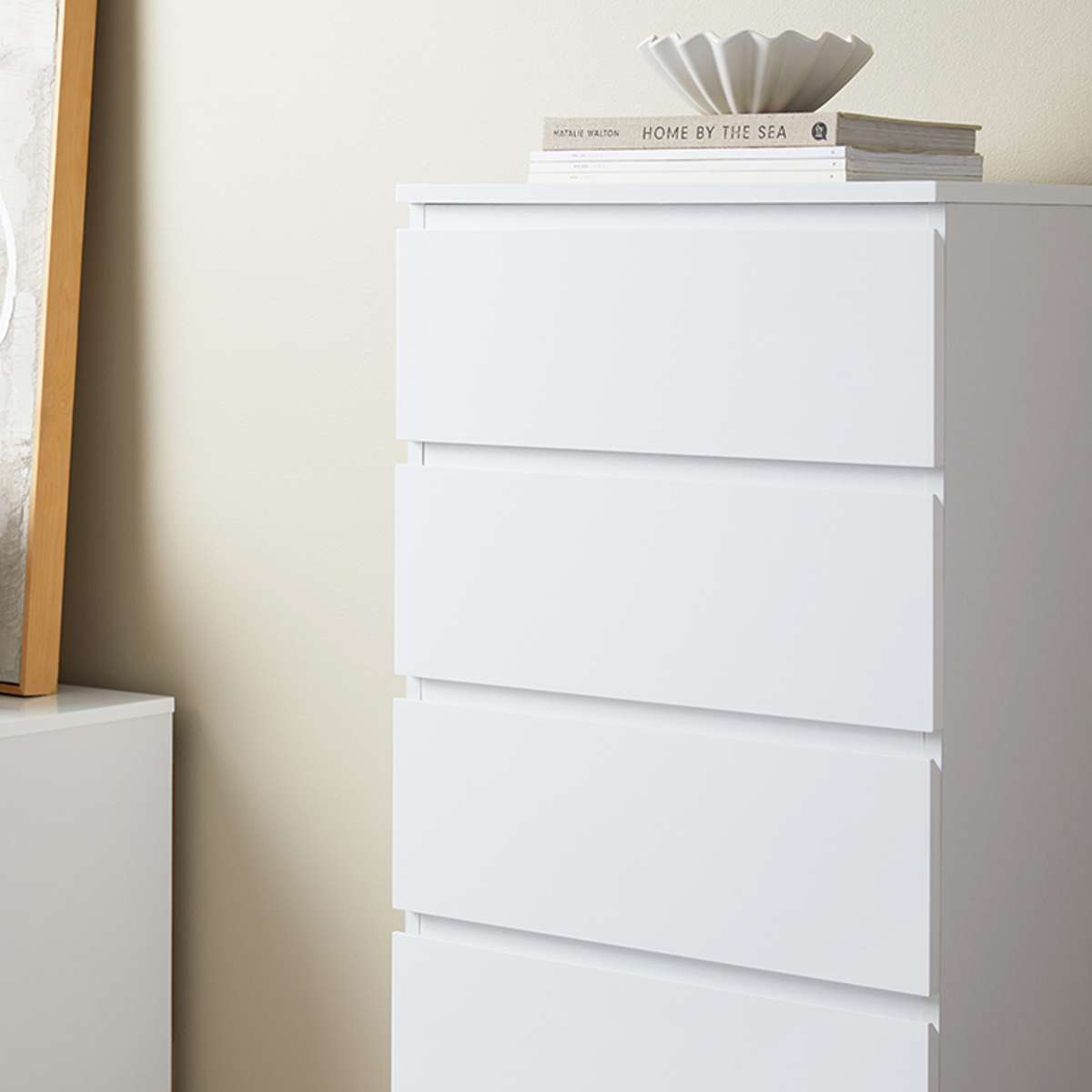 Jolt Six Drawer - Slim - White - Mocka New Zealand