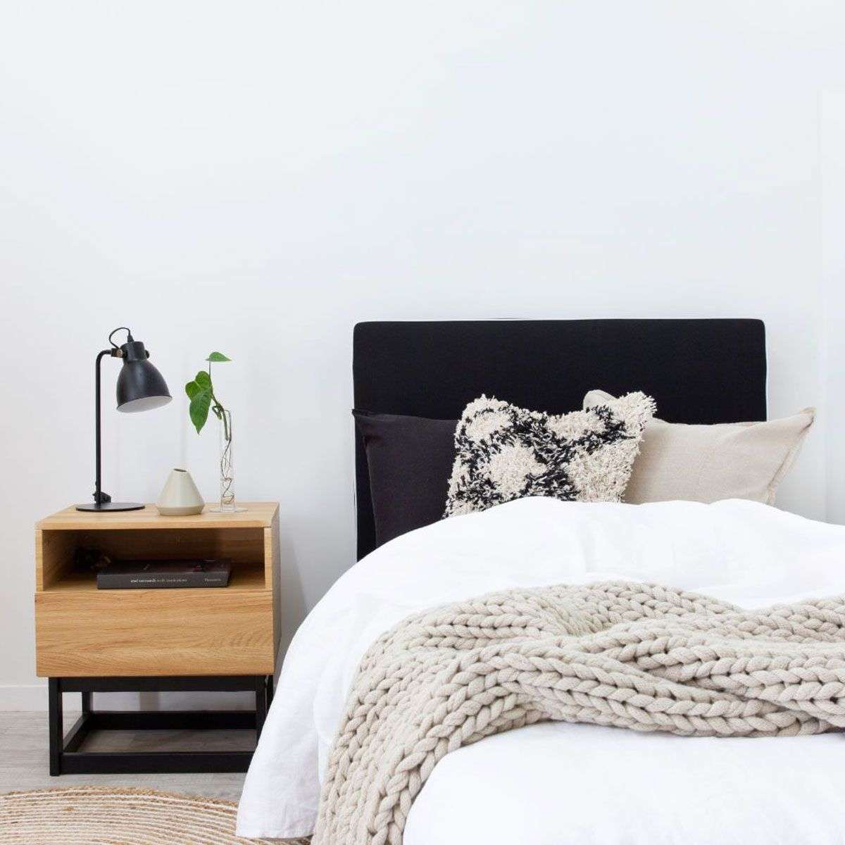 Urban Bedside Table - Black - Mocka New Zealand