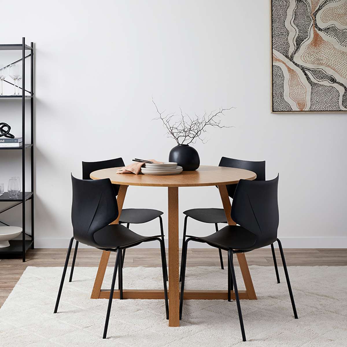 Avalon 4 Seater Dining Table - Natural - Mocka New Zealand