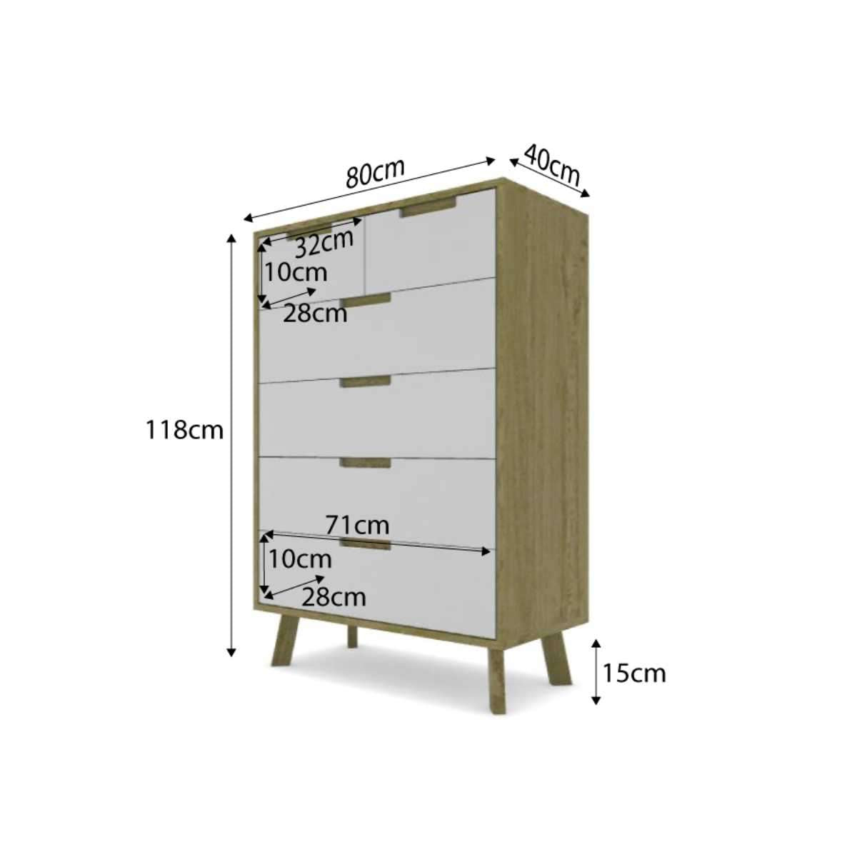 Chelsea Tallboy Drawers - Mocka New Zealand
