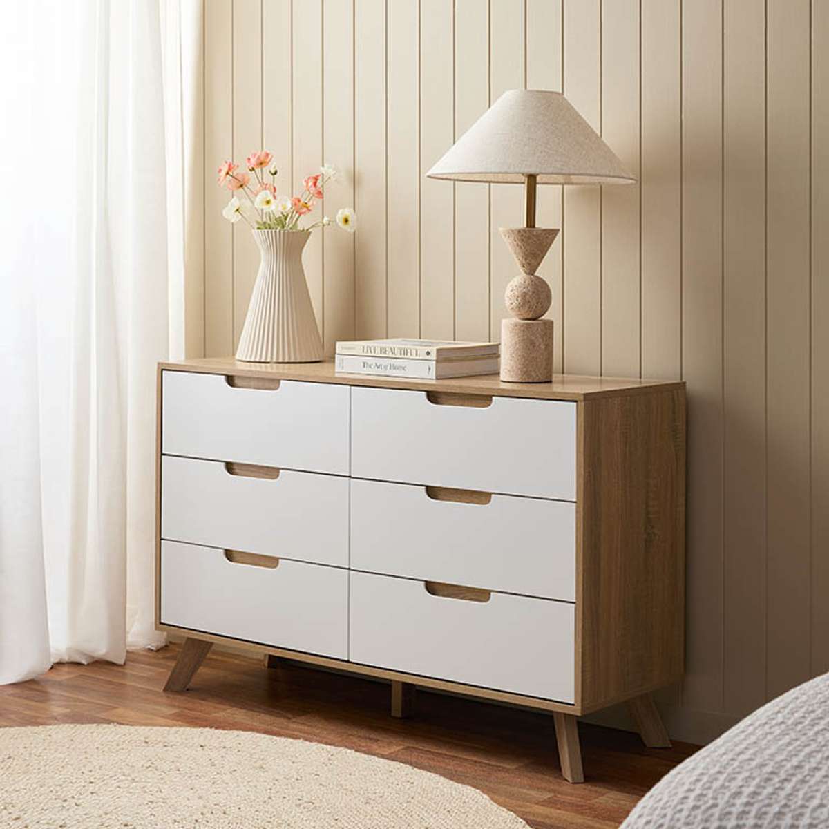 Chelsea Six Drawer - Wide - Mocka New Zealand
