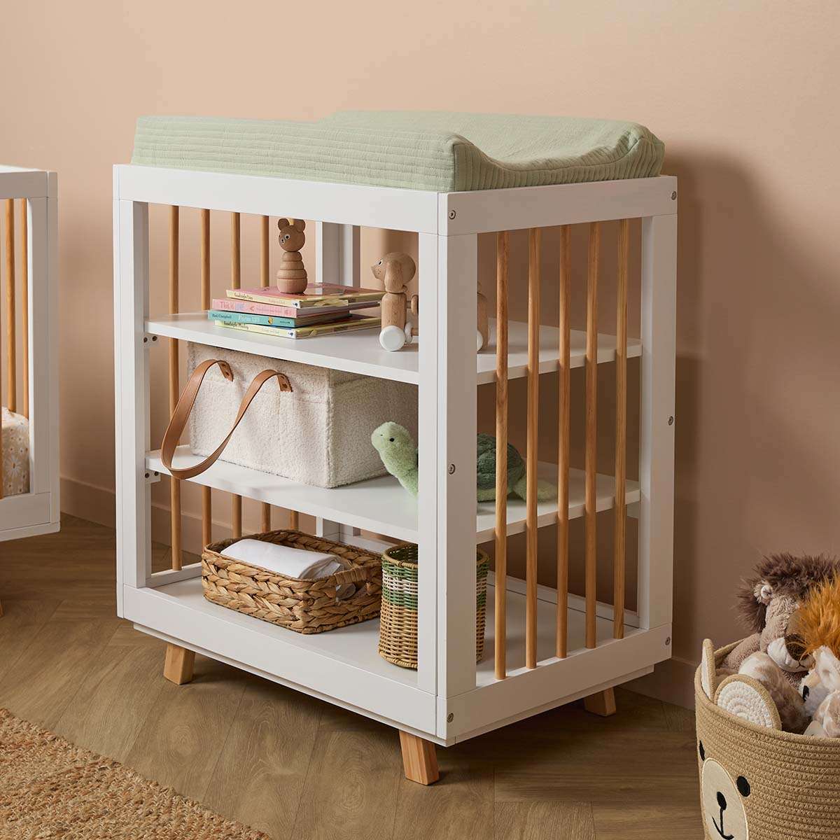 Aspen White Natural Four Piece Nursery Set - Mocka New Zealand