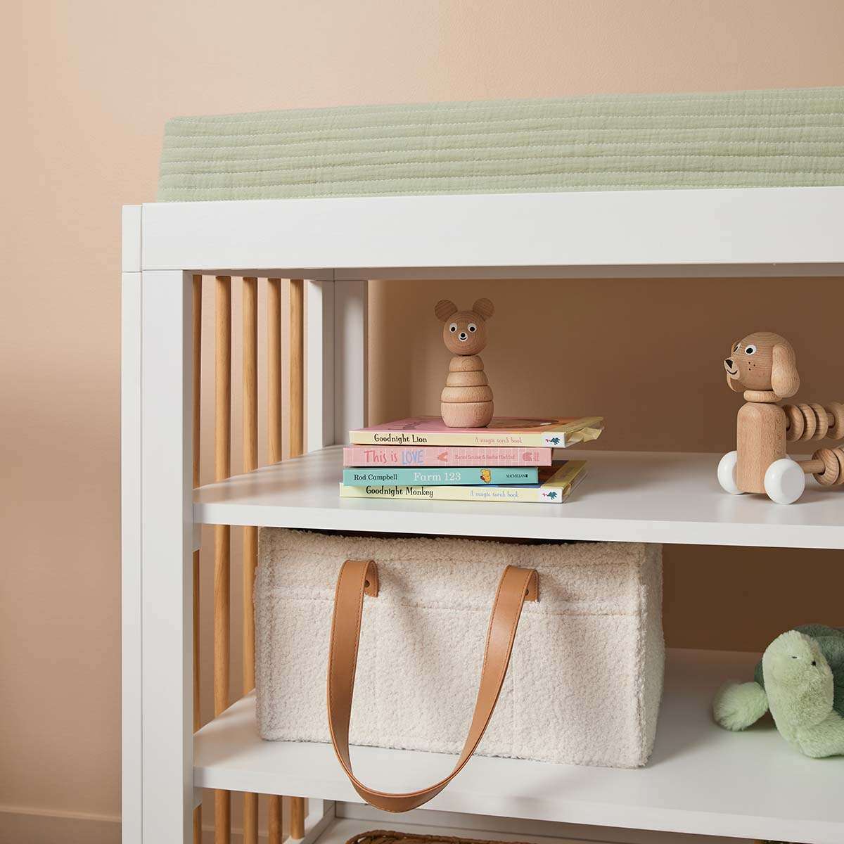 Aspen Change Table - White/Natural - Mocka New Zealand