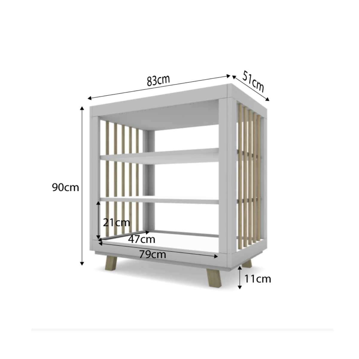 Aspen Change Table White/Natural Mocka NZ - Main Image