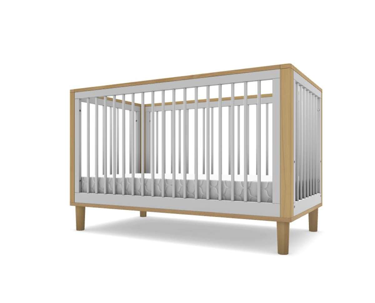 Tahoe Cot - White/Natural - Mocka New Zealand