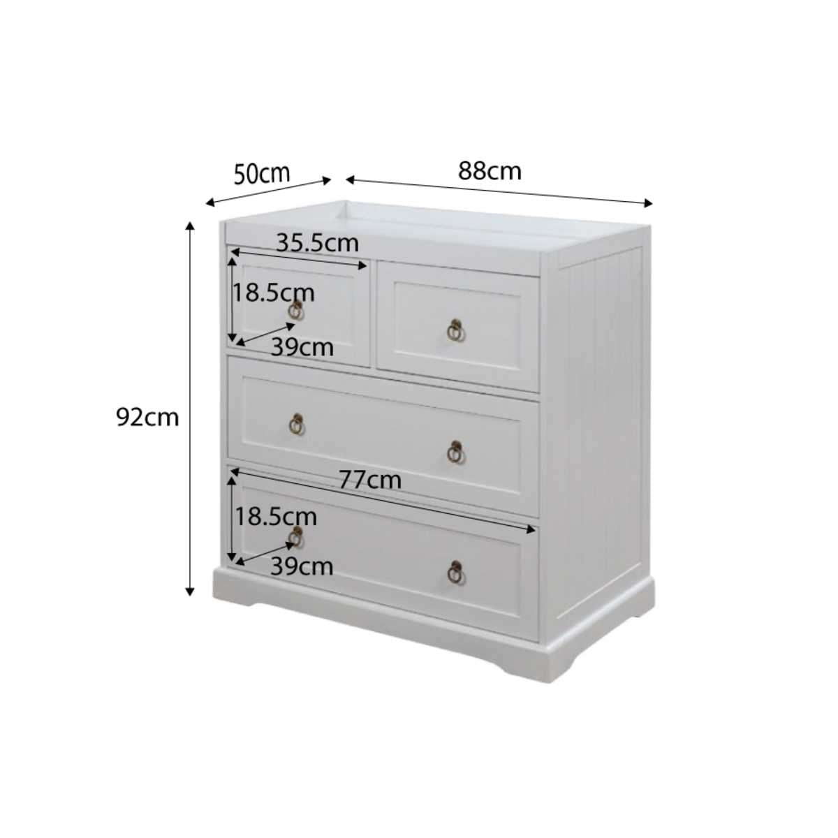 Hamptons Change Table - White - Mocka New Zealand