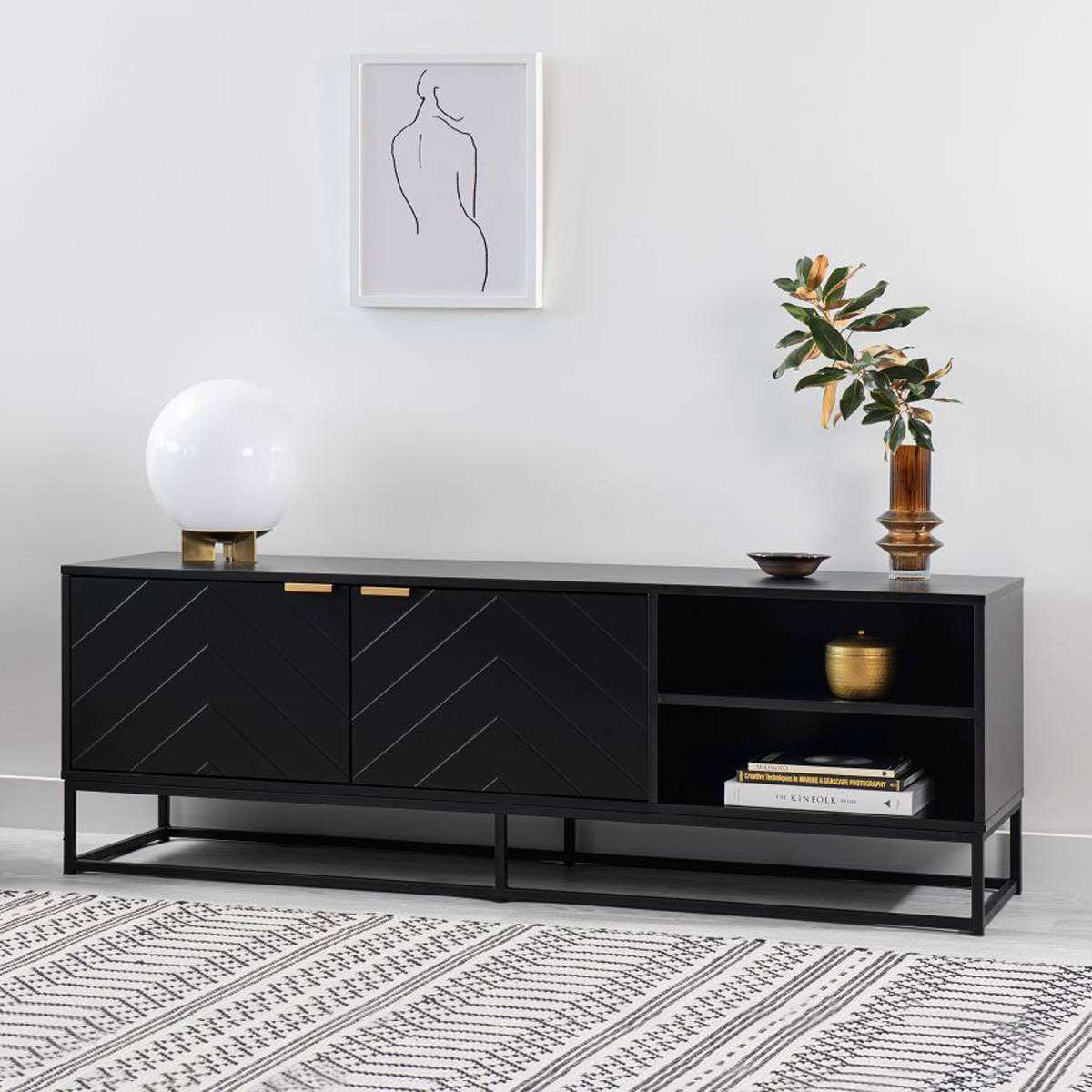 Inca Entertainment Unit - Black - Mocka New Zealand