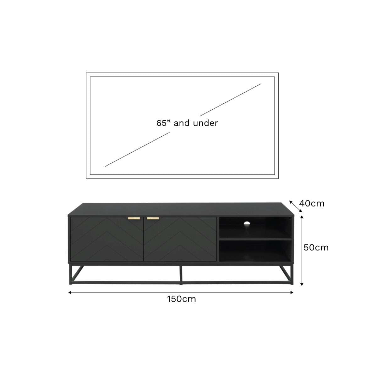 Inca Entertainment Unit - Black - Mocka New Zealand