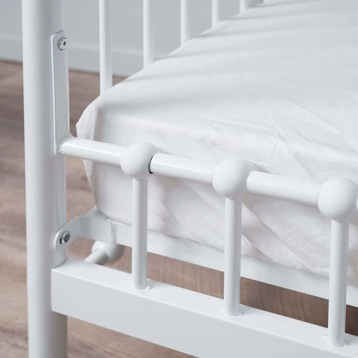 Sonata Cot Toddler Bed Conversion - White - Mocka New Zealand