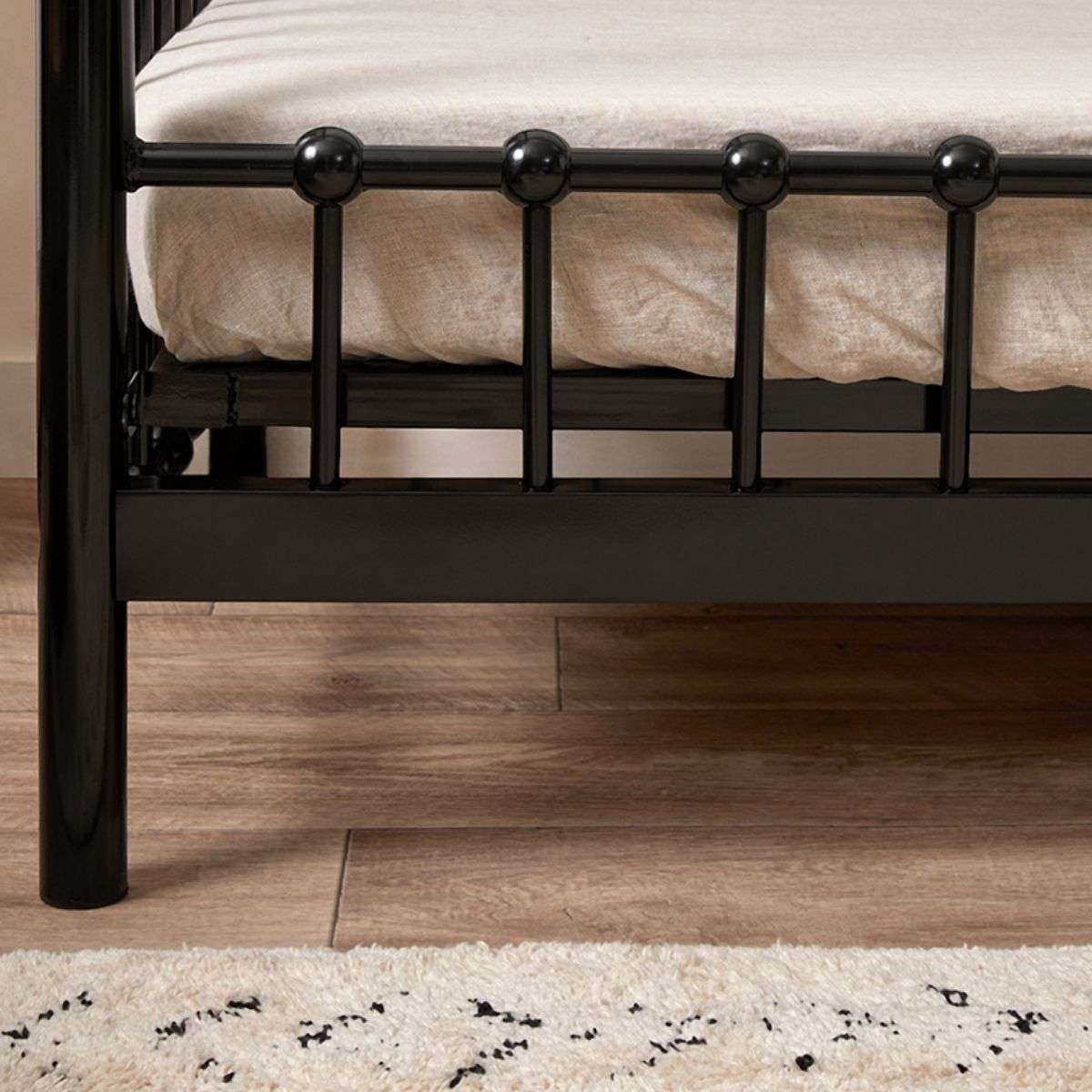 Sonata Cot Toddler Bed Conversion - Black - Mocka New Zealand