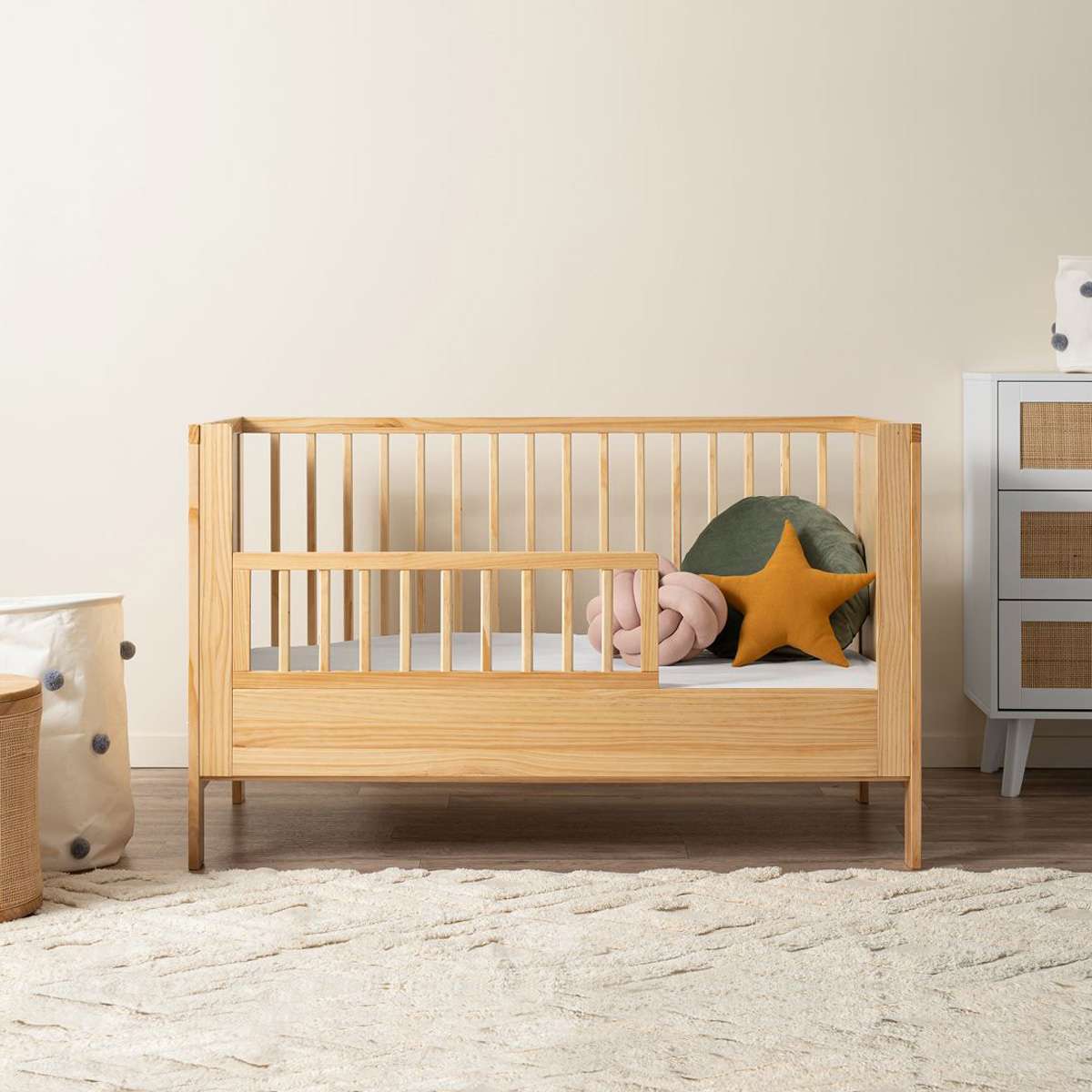Aspiring Cot Toddler Bed Half Frame Natural - Main Image