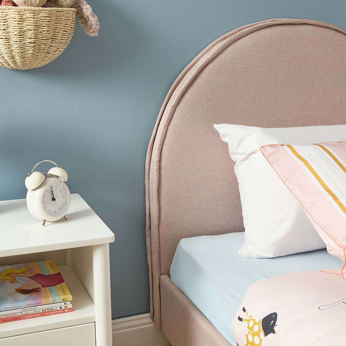 Imogen King Single Bed - Dusty Pink