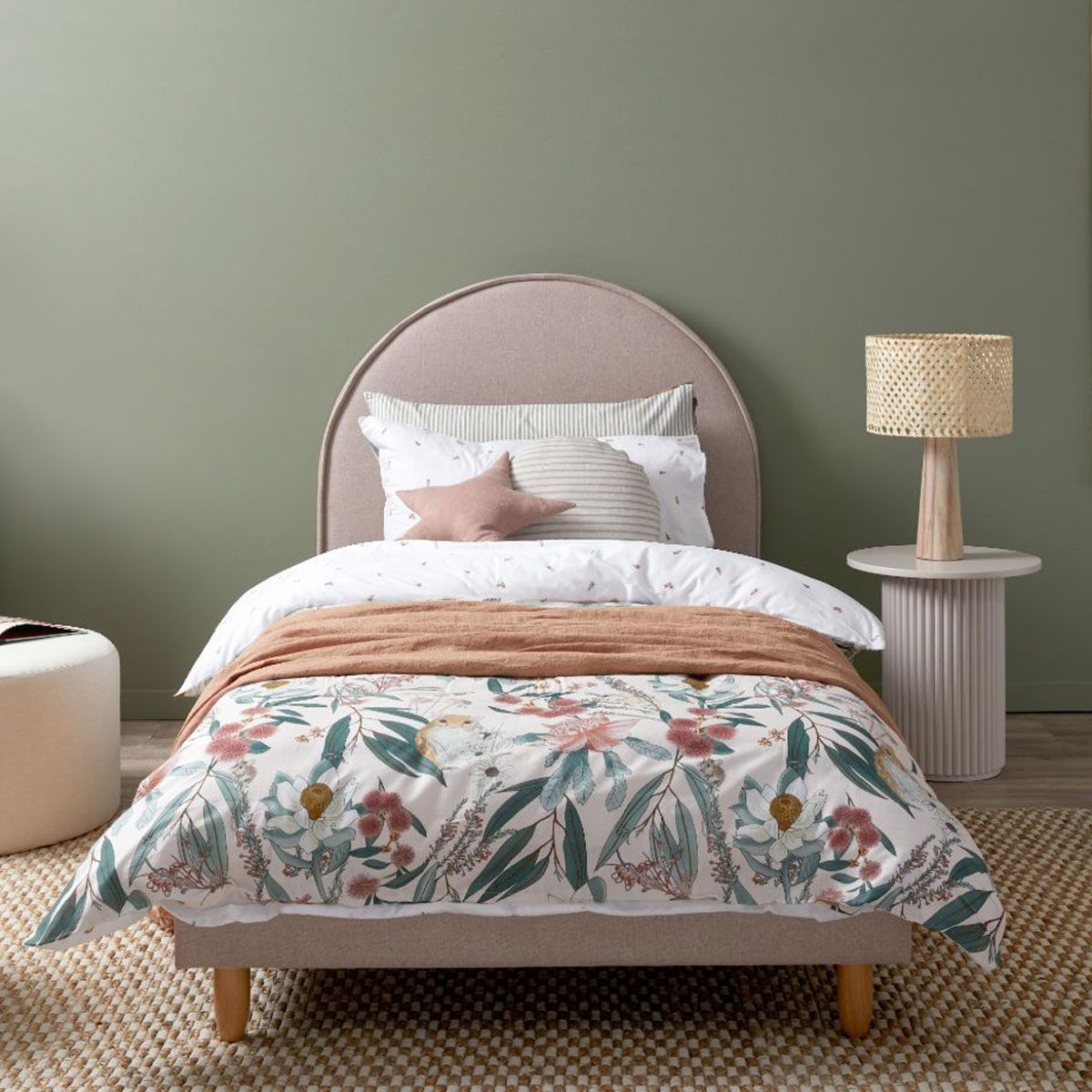 Imogen Single Bed - Dusty Pink - Mocka New Zealand