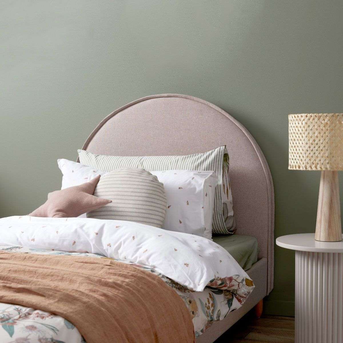 Imogen Single Bed - Dusty Pink - Mocka New Zealand