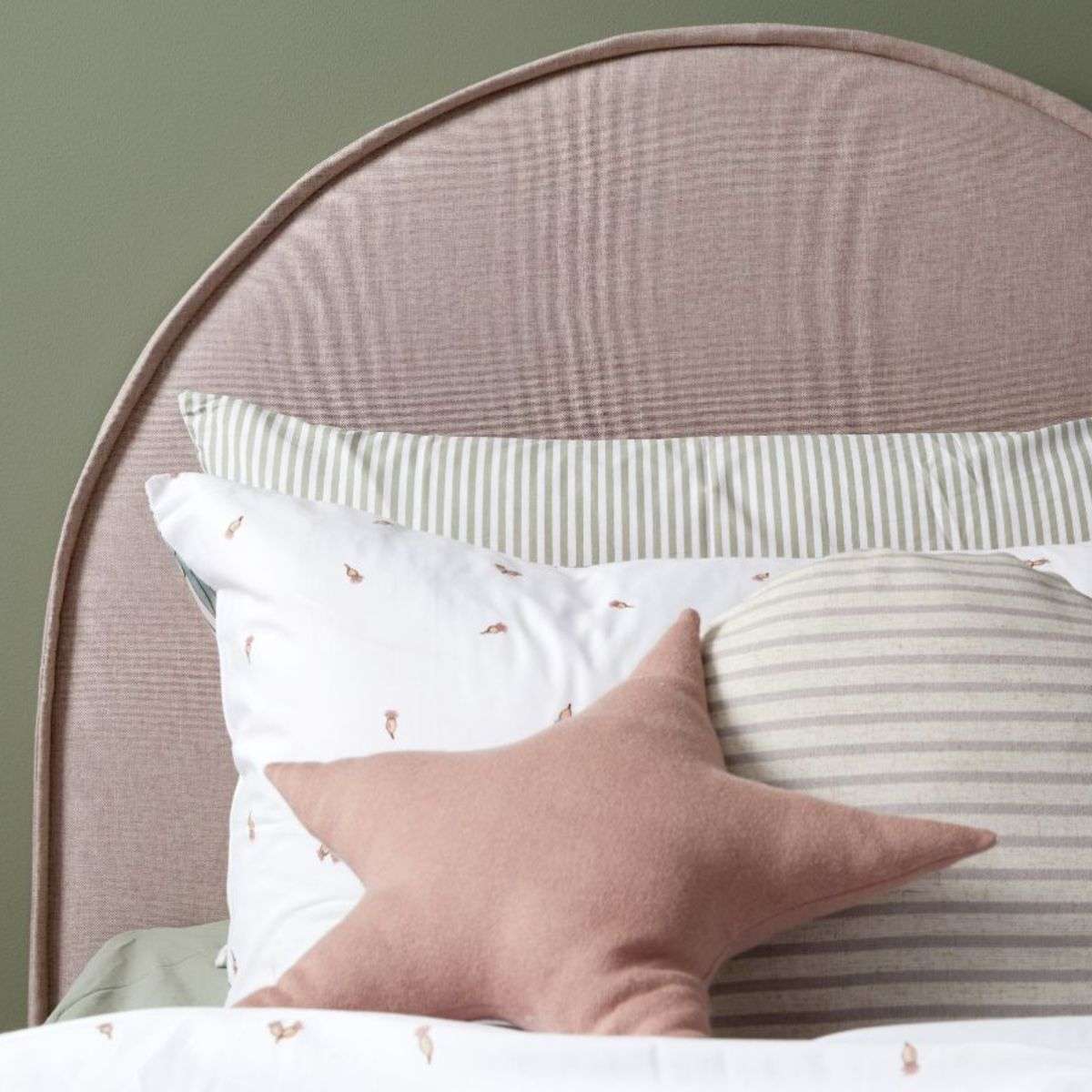 Imogen King Single Bed - Dusty Pink - Mocka New Zealand