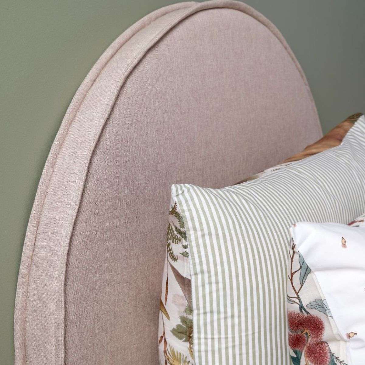 Imogen King Single Bed - Dusty Pink - Mocka New Zealand