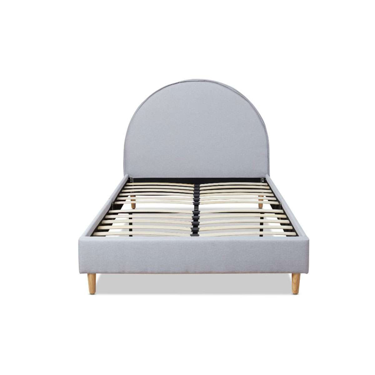 Imogen King Single Bed - Light Grey - Mocka New Zealand