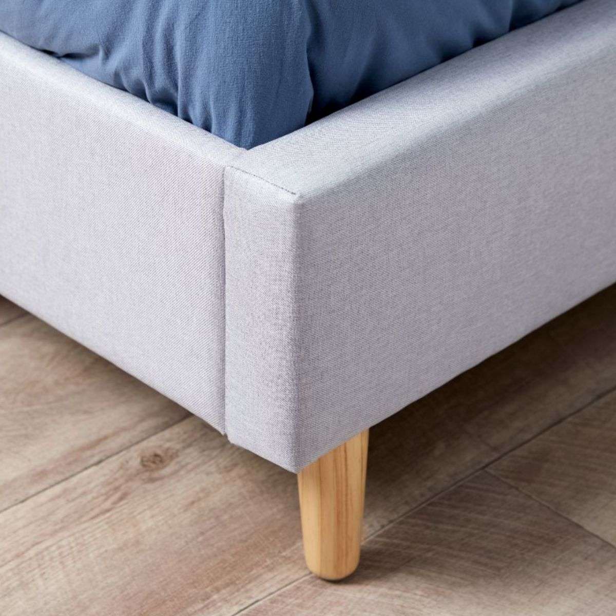 Imogen King Single Bed - Light Grey - Mocka New Zealand